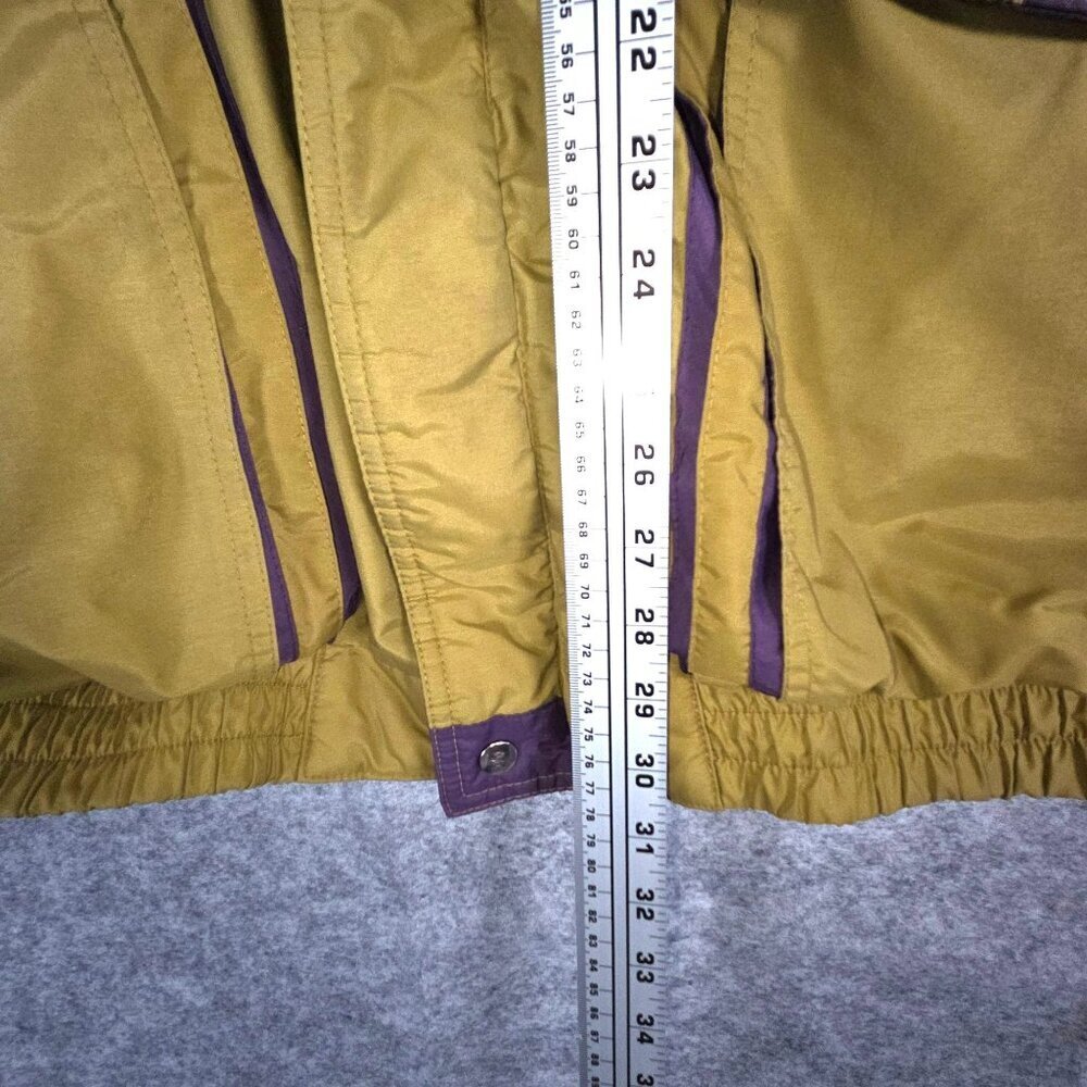 Vintage Oakton Men's Weather Breaker Zip Up Jacket Yellow Purple Size 2XL - Picture 7 of 10